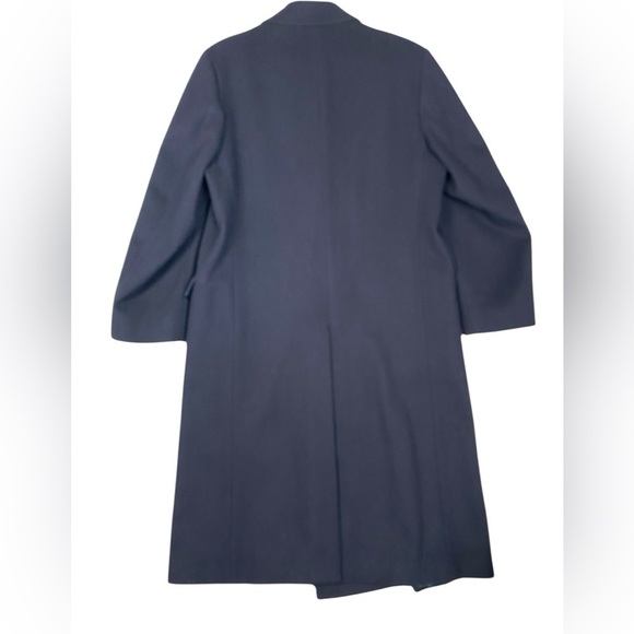 Vintage Michael Richards pure wool full length coat made in USA deep navy blue - Picture 10 of 13